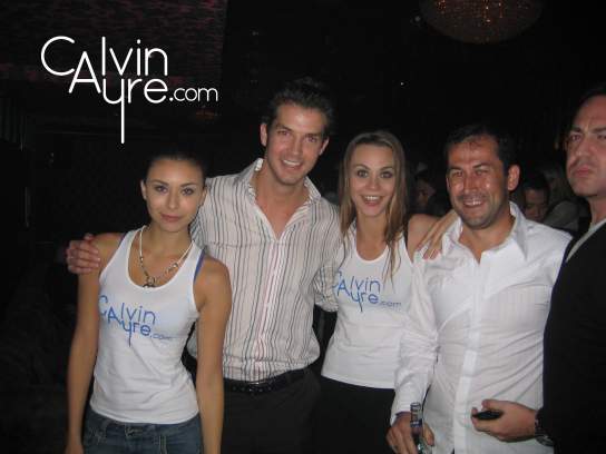 Aaron Gould and Ayre Head models at AiG Manila Members Only party