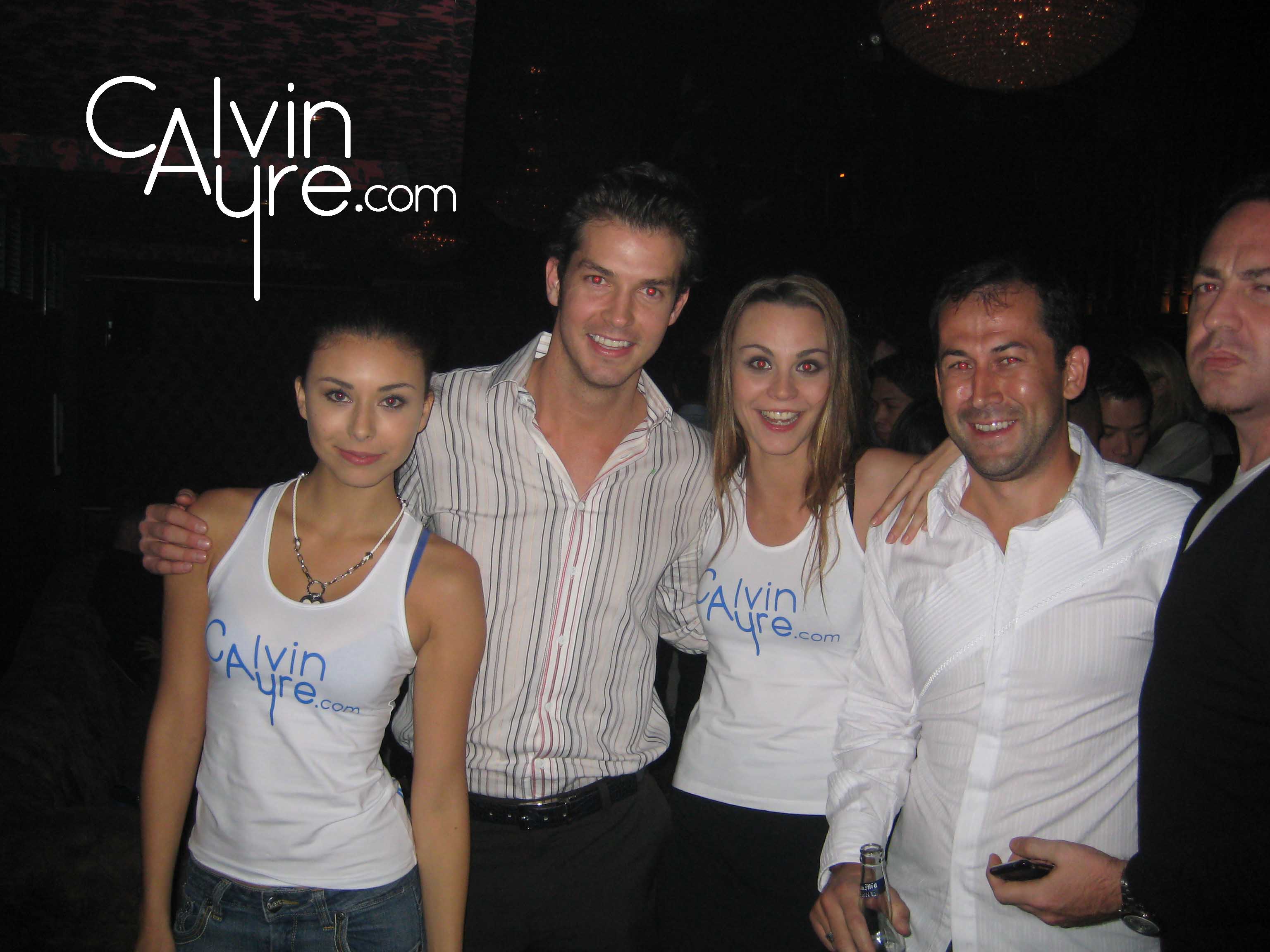 Aaron Gould and Ayre Head models at AiG Manila Members Only party