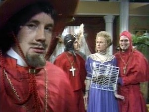 I caught her working from home, your Eminence. On the computer...
