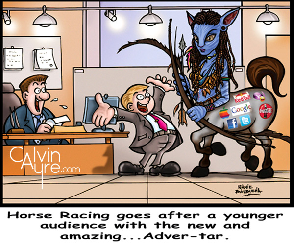 horse racing goes after a younger audience with the new and amazing...Adver-tar horse racing goes after a younger audience with the new and amazing...Adver-tar