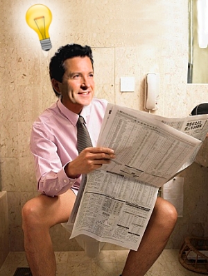 calvin newspaper toilet