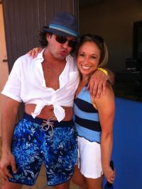 Michael Caselli and Becky Liggero celebrating the summer and beach outfits