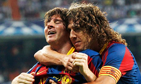 Leo Messi celebrates goal