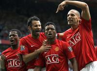 Nani celebrates an assist