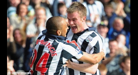 West Brom celebrate victory