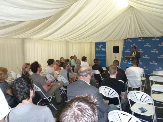 Lecture tent at Poker in the Park in Hanover Square, the largest poker festival in Europe