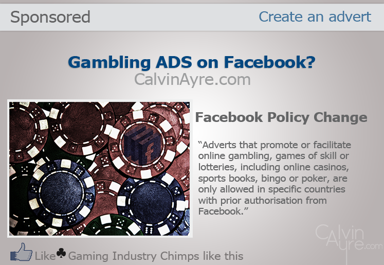 Gambling Ads on Facebook 