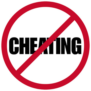 no cheating sign