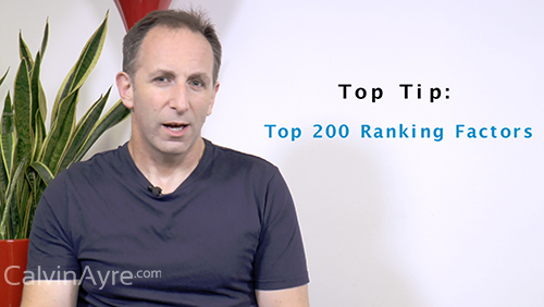 SEO Tip of the week: 200 Ranking Factors
