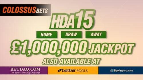 Colossus Bets Launches New Weekly £1,000,000 HDA15 Football Jackpot