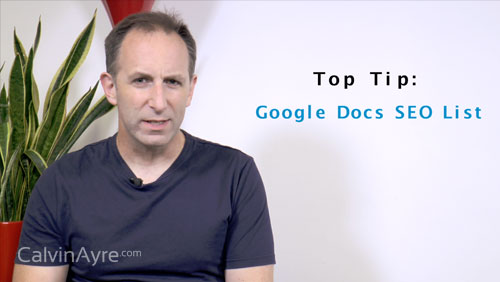 SEO Tip of the Week: Google Docs SEO List