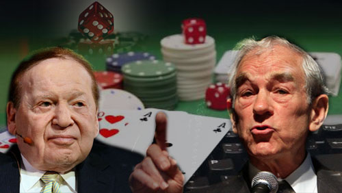 Red Wire: Ron Paul Opposes Sheldon Adelson 's Internet Gambling Ban