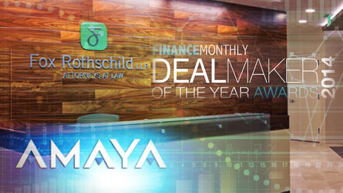Amaya Gaming’s Oldford Group Acquisition Named Deal Maker of the Year