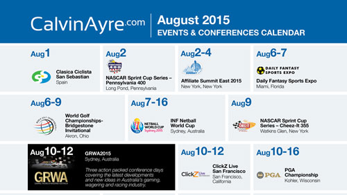 CalvinAyre.com Featured Conferences & Events: August 2015