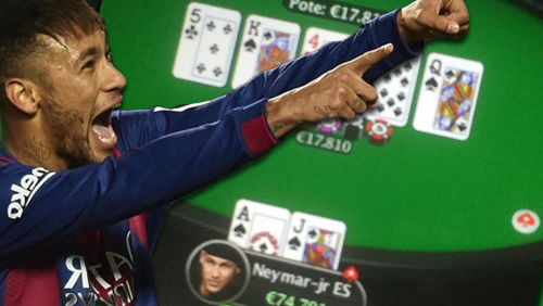 Neymar wins $20K with rare poker hand