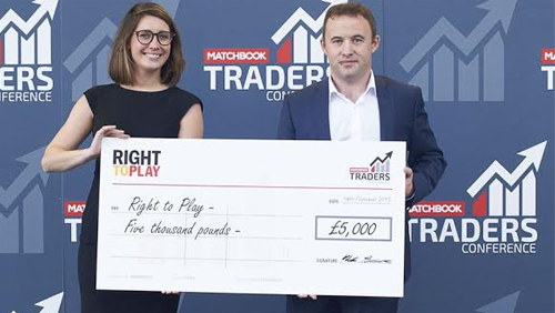 Matchbook Traders Conference donates ticket proceeds to Right To Play charity