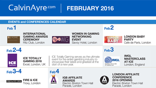 CalvinAyre.com Featured Conferences and Events: February 2016