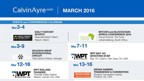 CalvinAyre.com Featured Conferences & Events: March 2016