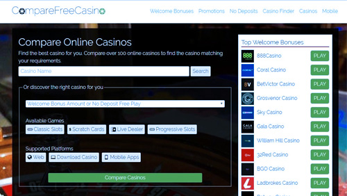 Compare Free Casino simplifies the process of finding the perfect provider