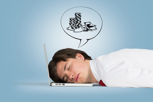 Man Sleeping On The Laptop