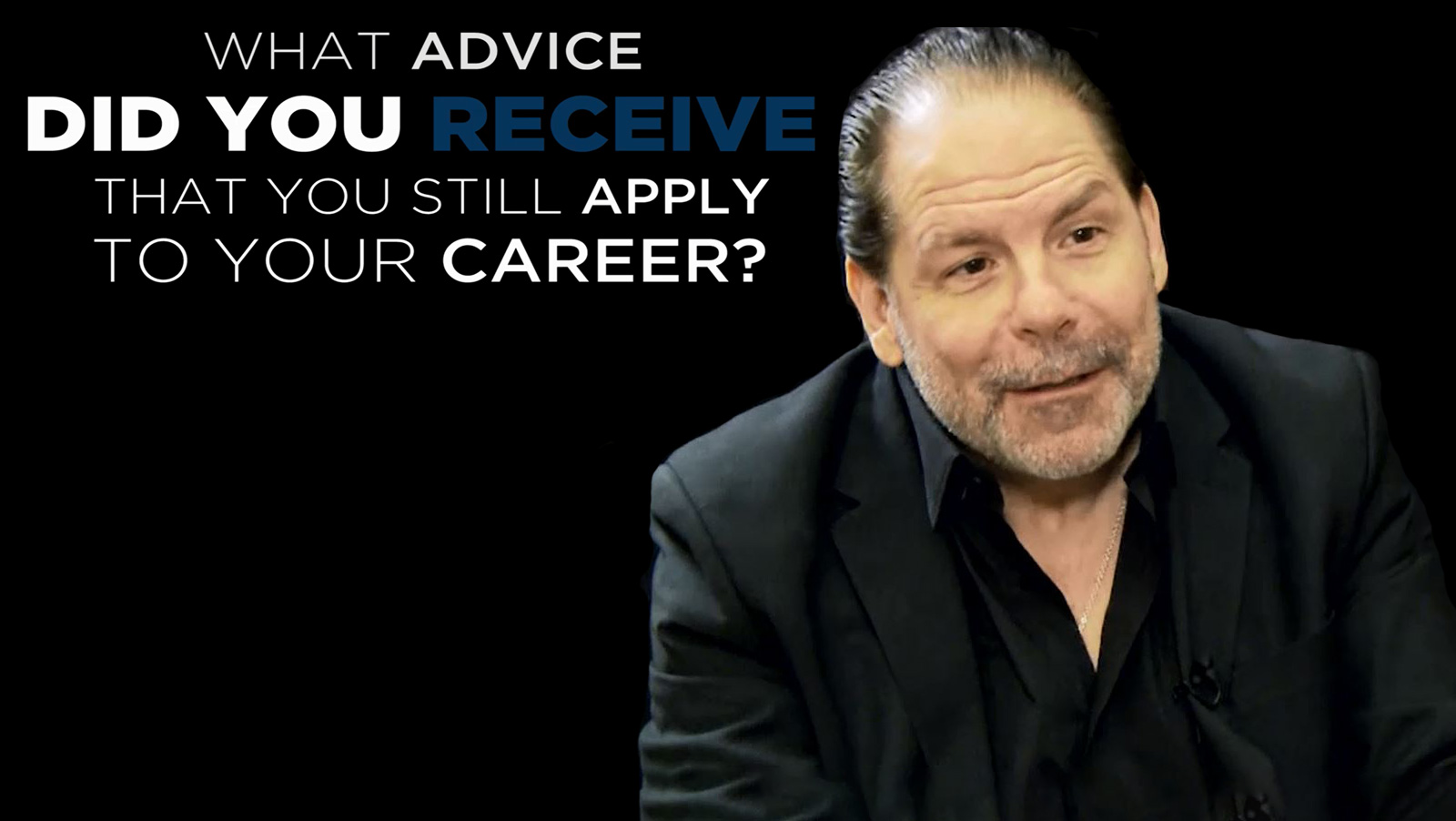 John English: Shared Experience - What advice did you receive that still apply to your career?
