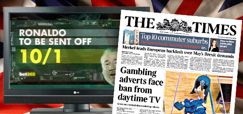 UK gov't mulling total ban on daytime TV gambling advertising