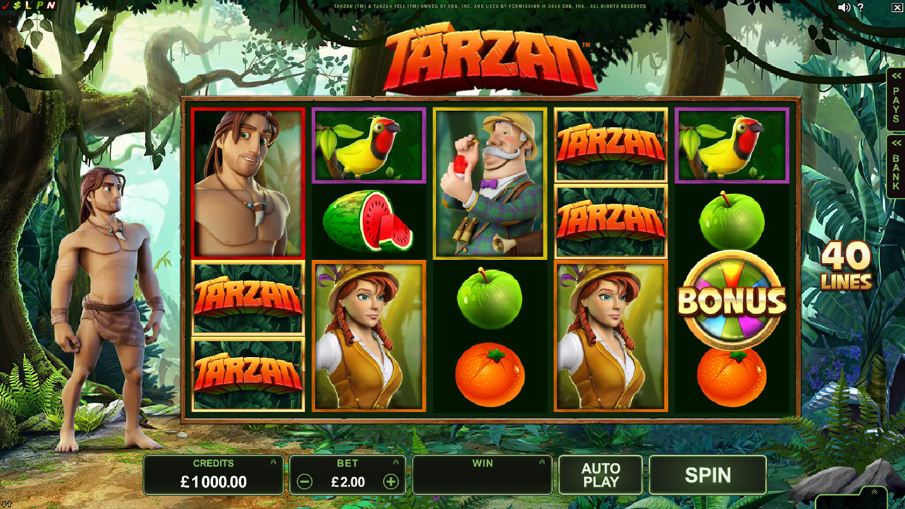 Aah-eeh-ah-eeh-aaaaaah-eeh-ah-eeh-aaaaah!” Tarzan® online slot is swinging into play