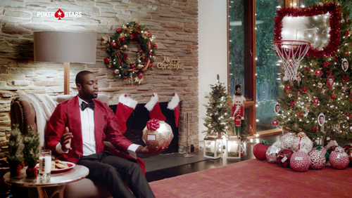 Cristiano Ronaldo and Dwyane Wade get into the festive spirit for Pokerstars #raiseit campaign