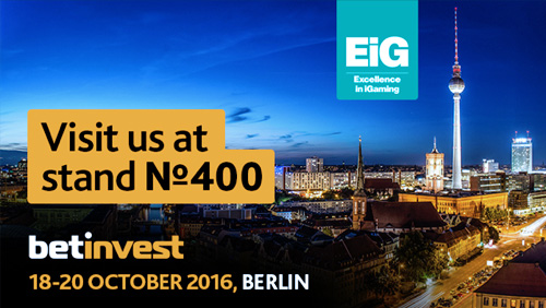 Meet Betinvest in Berlin at EIG 2016