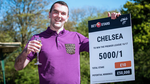 BetStars deliver £50,000 to postman who bet £10 on Chelsea to win league