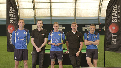 WORLD SNOOKER CHAMPIONS PUT LEICESTER CITY FOOTBALL STARS TO THE TEST IN BETSTARS CHALLENGE
