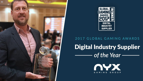 NYX Gaming Group named Digital Industry Supplier of the Year at 2017 Global Gaming Awards