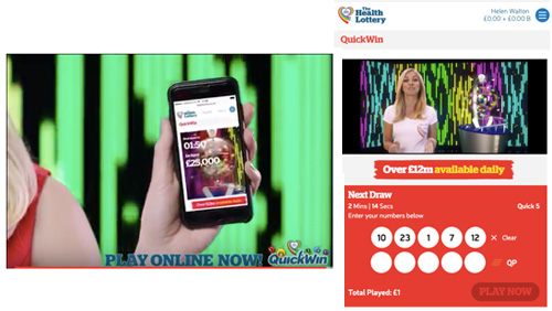 Gamevy’s new TV-style instant lotto game for The Health Lottery