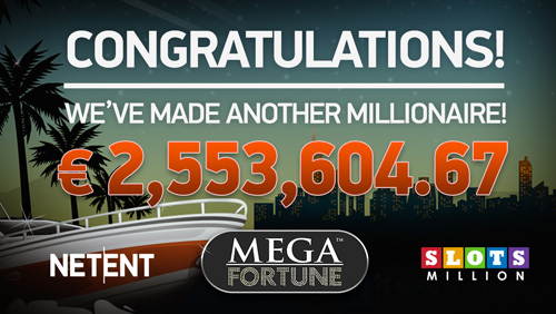 NetEnt’s Mega Fortun slot secures SlotMillion’s first ever millionaire