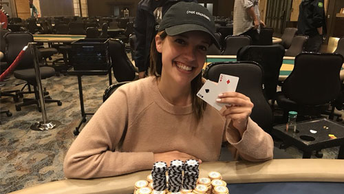 Cat Valdes struts her poker stuff