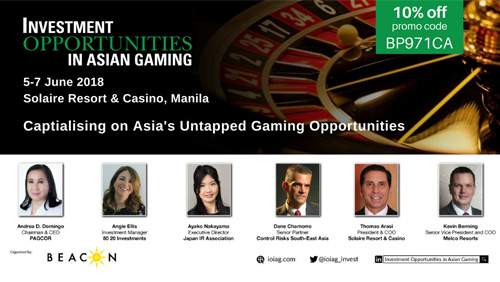 The first ever summit focusing on Investment Opportunities in Asian Gaming to be held in Manila this June