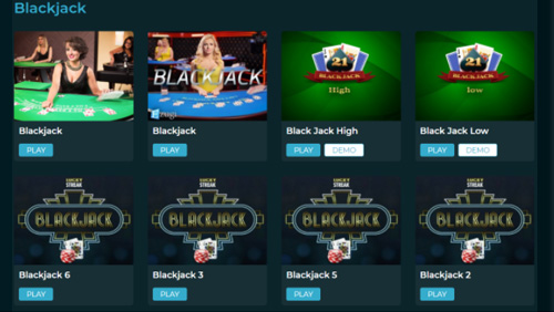 Live blackjack tables at Nissi Beach Online Casino