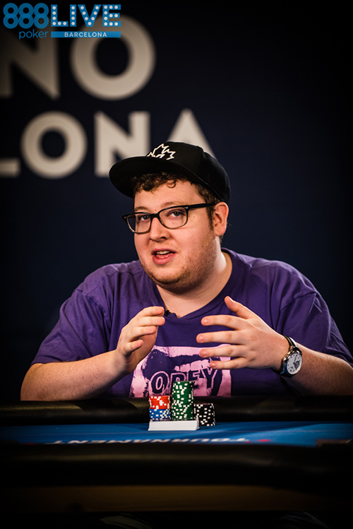 888Live Barcelona: Parker "Tonkaaaap" Talbot "everyone is out for #1."