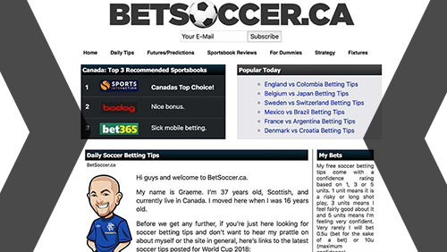 New Soccer Betting Tips Site Launched for Canadians