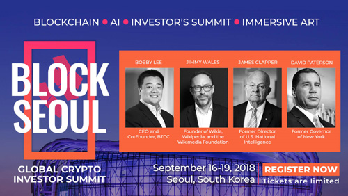 Block Seoul assembles industry leaders, David Paterson, Lt. General James Clapper, Bobby Lee, and Jung-Hee Ryu PH.D with others to elevate the discussion of Blockchain, AI, Immersive art on how human connect