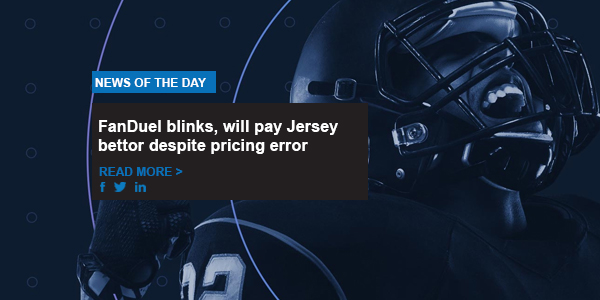 FanDuel blinks, will pay Jersey bettor despite pricing error