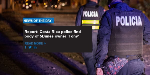 Report: Costa Rica police find body of 5Dimes owner ‘Tony’