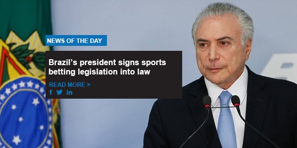 Brazil’s president signs sports betting legislation into law