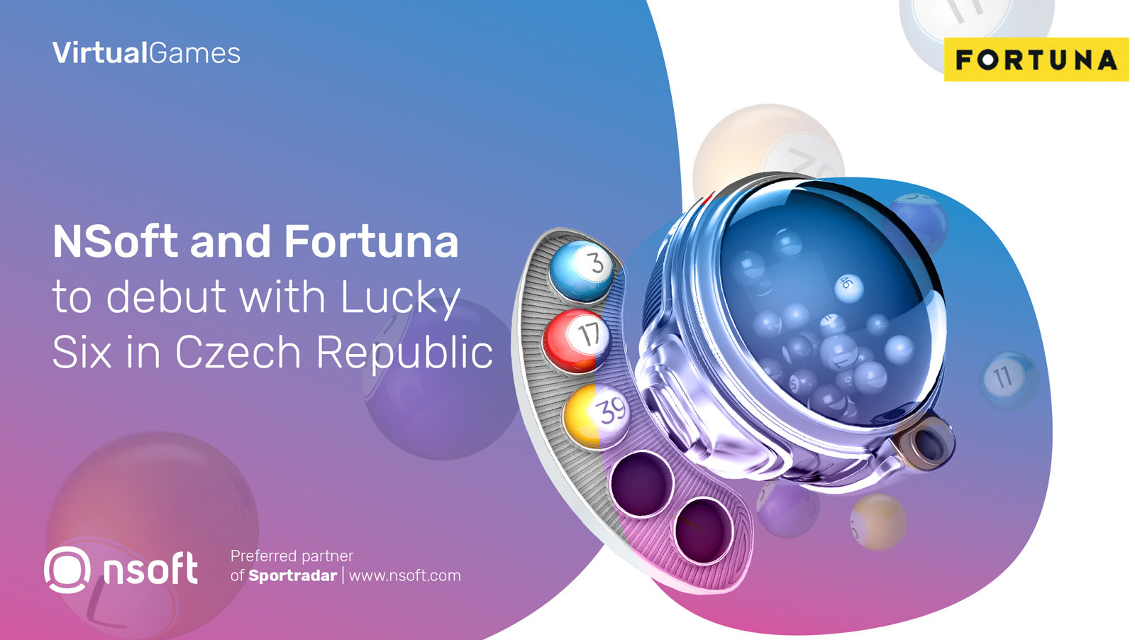 NSoft and Fortuna to debut with Lucky Six in Czech Republic