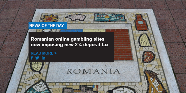 Romanian online gambling sites now imposing new 2% deposit tax