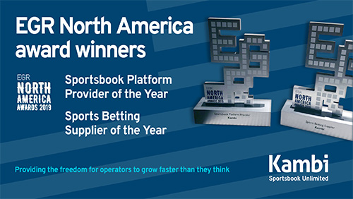 Kambi crowned America’s number one sportsbook supplier at EGR North America Awards
