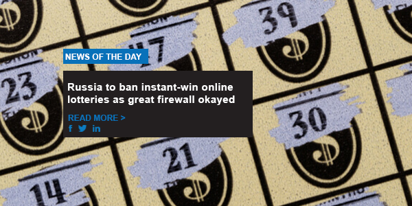 Russia to ban instant-win online lotteries as great firewall okayed