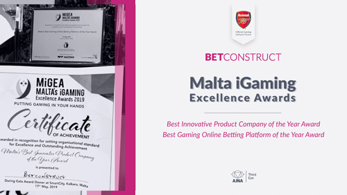 BetConstruct wins two awards at MiGEA ‘19