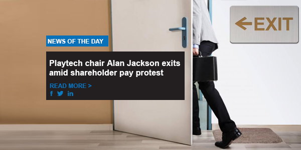 Playtech chair Alan Jackson exits amid shareholder pay protest