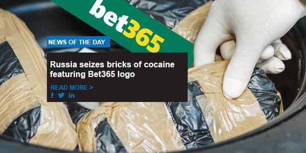 Russia seizes bricks of cocaine featuring Bet365 logo